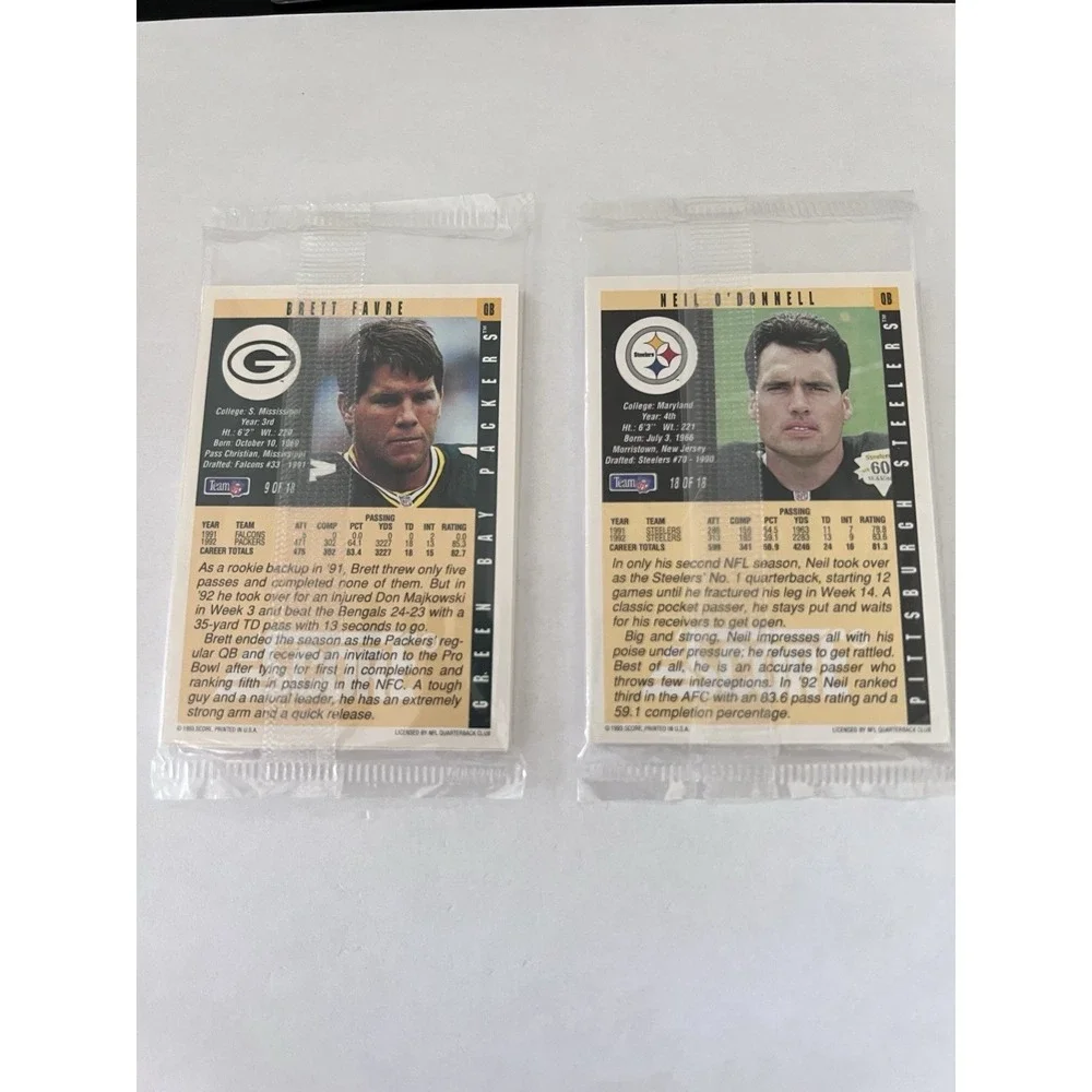 1993‎ Score NFL Football Ore-Ida Cards 2 Sealed Unopened Pks Elway Aikman Favre